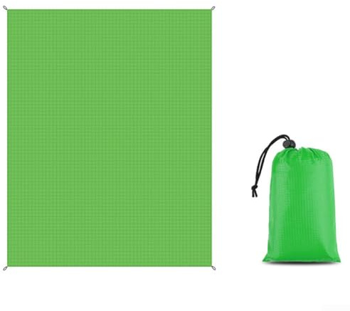 Tappetino portatile resistente alla sabbia per picnic, campeggio o aree giochi per bambini (verde)