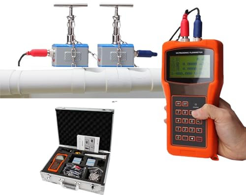 YXFAZPP Handheld Ultrasonic Flowmeter, Water Flowmeter with Clamp-on Transducers for Industrial, Operating Temperature-30-90℃, with TS-2/TM-1/TL-1 Transducers, for Copper/PVC Pipe (Tl)