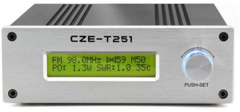 Bamberg CZE-T251 Trasmettitore di Trasmissione FM A Lunga Copertura 25 W 25 Watt per Apparecchiature di Stazioni Radio per Auto e Chiese