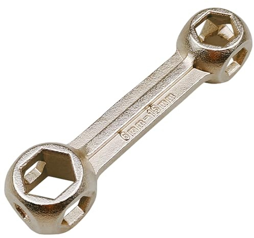 Dawutocap Bicicletas llave hexagonal tensor bicicletas herramienta de reparación forma hueso llave de bolsillo 6-15 mm hexagonal herramienta de fusión de agujeros