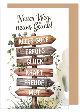 Edition Seidel Premium Glückwunschkarte zum Abschied mit Umschlag. Abschiedskarte mit Spruch Grußkarte Karte Ruhestand Jobwechsel Arbeit Neuer Weg für Kollegen Mann Frau (AS166 SW025)
