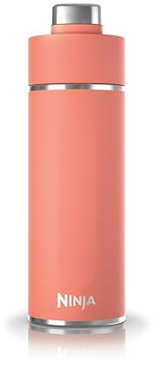 Ninja Thirsti Water Bottle and Flask 530 ML with Leak-Proof Lid, Designed for Carbonated, Hot & Cold Drinks, Ideal for Travel & Sports, Triple Insulated, Stainless Steel, Coral, DW1801EUUKPE