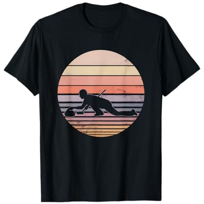 Bandera Americana Curling Camiseta Rizador Piedra Deslizante Camiseta