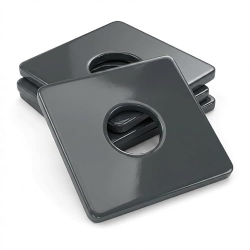 PB Schrauben® 10x Klemmplättchen Doppelstabmattenzaun Edelstahl A2 I Befestigung für Doppelstabmattenzaun - Rostfrei - Coated in Germany I RAL 7016 (Anthrazit)