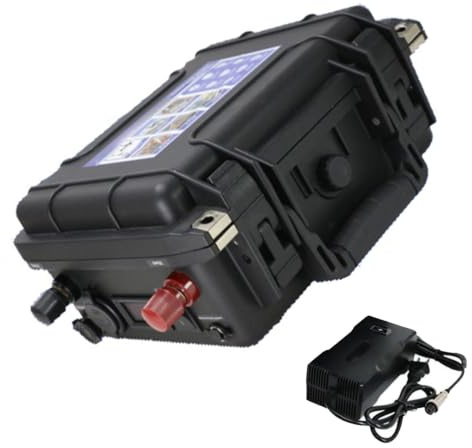 JHKJ Batería de Litio de 12 V para propulsores | Baterías de 12 voltios, 60 Ah, 100 Ah, 150 Ah y 200 Ah para embarcaciones de pesca, con cargador para propulsores marinos