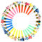 Siumir 100Pcs Party Blowers Whistles, Colourful Blowouts Kids' Noisemakers Loot Filler Noise Generator Toy for Birthday Party Anniversary Graduation - Pattern
