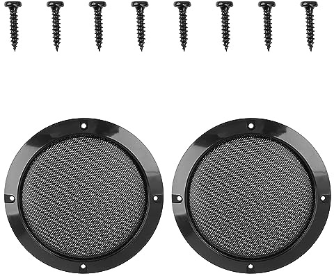 Unifizz Car 2pcs Car Speaker Grill Cover Mesh Protector Cover Woofer Subwoofer Grill 6inch Black