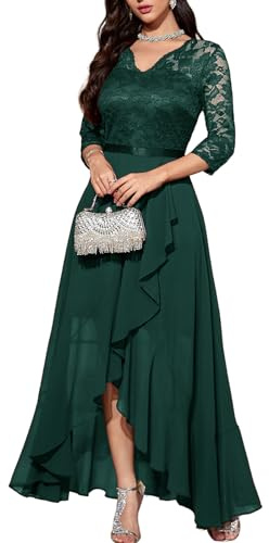 Bbonlinedress Aftonklänning, elegant för bröllop, spetsklänning, chiffongklänning, hi-lo-klänning, brudklänning, festklänning, examensklänning, lång, balklänning, strandklänning, M