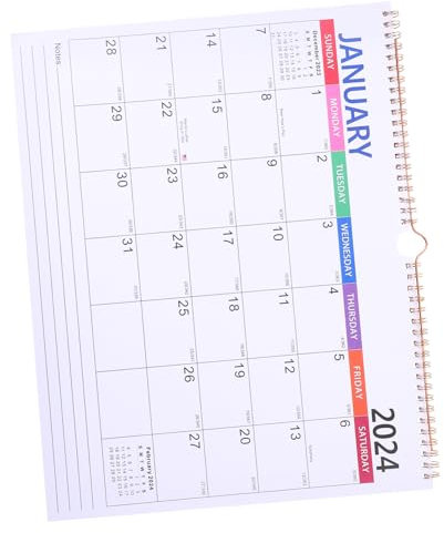 LALAFINA Monatskalender zum Aufhängen Haushaltskalender Terminkalender Wandkalender für Zuhause Bürokalender Countdown-kalender Stabiler Kalender