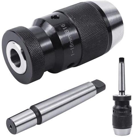 Schnellspannbohrfutter B16 1-16 mm Mit Mk2 Kegeldorn Präzisionsbohrfutter für Drehbank, Drehmaschine, Bohrmaschine - Bohrfutter Adapter