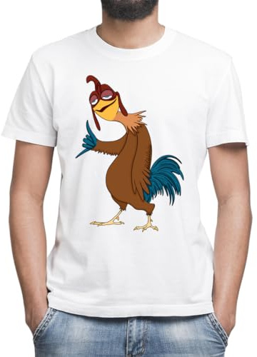 Chicken Joe is A Vibe Ambasador Klassisches Herren T-Shirt Weiß mit Rundhalsausschnitt und kurzen Ärmeln