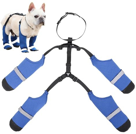 Hundeschuhe – Hundeschuhe, helle Hundestiefel, bequeme Pfotenschuhe mit reflektierenden Riemen, rutschfeste Allwetter-Regenstiefel, schmutzdichte Hundepfotenablage, wasserdichte Pfotenschutzstiefel