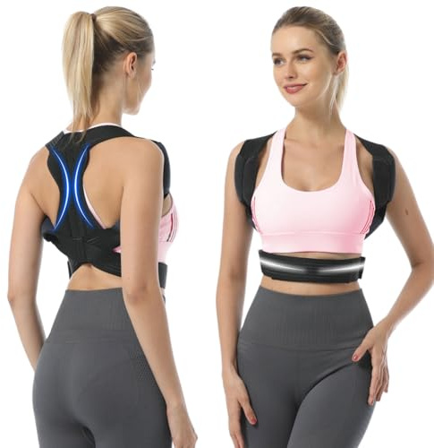 Corrector Postura Espalda, Corrector De Espalda Mujeres y Hombres,Corrector Espalda Desmontable， Alivio Del Dolor De Hombro Corrector De Postura Espalda Mujer，Espalda Recta Posture Corrector(X-Large)