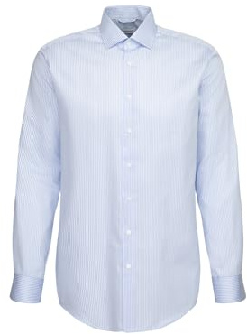 Seidensticker Regular Fit Langarm Business-Hemd Chemise, Bleu Clair, 43 Homme