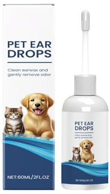 Limpiador universal de oídos para perros y gatos, cuidado suave, limpiador de oídos con picazón, limpia profundamente la cera de los oídos con una fórmula suave y calmante para los olores. JFb808
