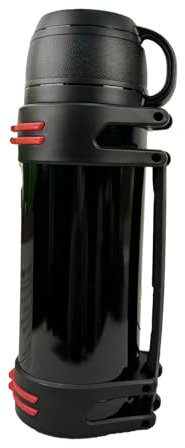 Botella de agua de acero inoxidable 316 Work From Home, color negro, 2000 ml [viene con correa]