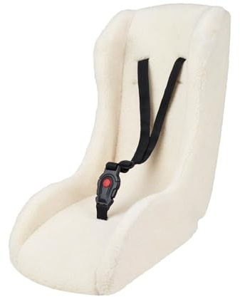 POLISPORT 8015000022 – Mini Pelican Fleece Riduttore Seduta Bebè con Cintura a 3 Punti per Rimorchio, Passeggino e Bici Cargo – Caldo, Sicuro e Compatibile per Bambini da 7 a 18 Mesi, Bianco