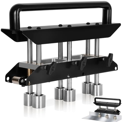 Three-Station Edge Roller Bender 0-90° Adjustable Bending Angle for Roofing & Sheet Metal, Large Radius Sheet Metal Roller for Making 5/8 to 4 Bends in 29 to 22-Gauge Steel