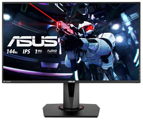 ASUS VG279Q 27'' FHD (1920 x 1080) Gaming Monitor, IPS, 144 Hz, 1 ms MPRT, DP, HDMI, DVI, FreeSync, Filtro Luce Blu, Flicker Free, Certificazione TUV