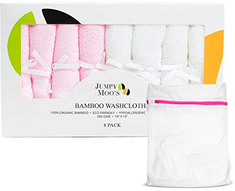 JM Baby - Toalla de baño para bebé, 100% bambú, ultragruesa, 500 g/m², Protege contra irritaciones y erupciones cutáneas, 25 x 25 cm, Toalla de baño para recién Nacidos, Accesorios para Cambiador,