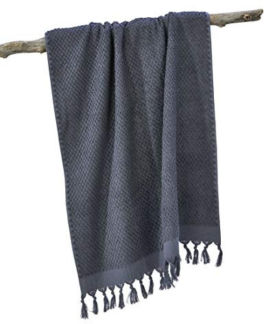 done. Provence Honeycomb Frottierserie in 4 Farben Handtuch 50 cm x 100 cm anthrazit