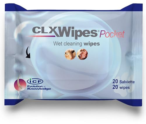 CLX Haustier-Tücher | Sanfte Reinigungs- & Deodorierungstücher für Hunde, Katzen & Kleintiere | Entfernt Schmutz, Feuchtigkeit & Gerüche | Praktisch & Reisegeeignet | 20er-Pack