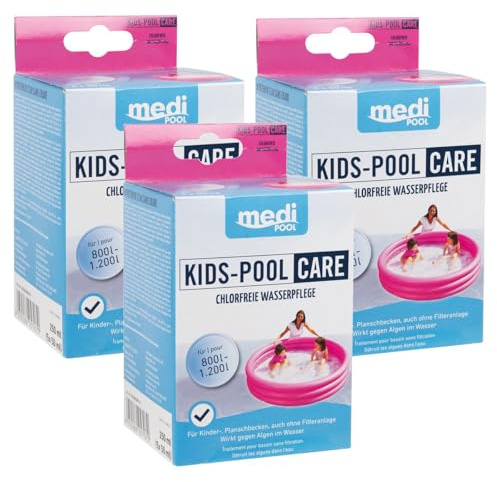 POWERHAUS24 mediPOOL Kids Care 3 x 250ml, für Plantschbecken, chlorfrei