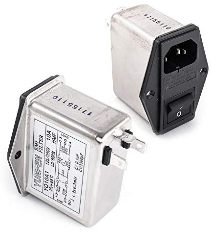 Yunpen YQ10A1 IEC-Netzfilter mit Schalter, Kaltgerätebuchse