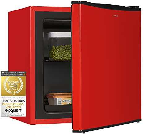 Exquisit Mini congelatore GB40-150E rosso PV | Mini congelatore piccolo volume 31 L | 4 stelle | congelatore piccolo e compatto