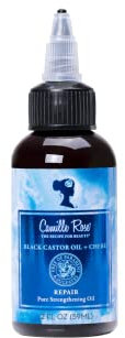 Camille Rose Black Castor Oil & Chebe Repair, Pure Hair Strengthening Oil for Shine, Growth & Strength, for all Hair Types, 2 fl oz