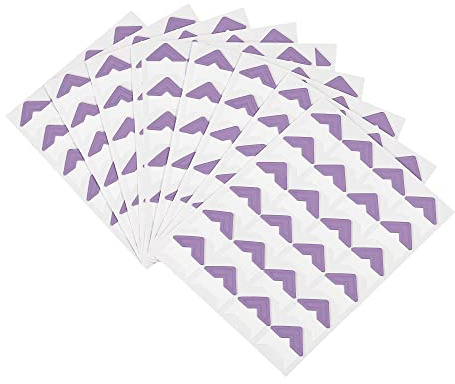 PATIKIL 10 Blätter/240 Stück Foto Ecken PVC Bild Montageetikett Lila | Selbstklebende, Für DIY Journal Album Tagebuch Sammelalbum