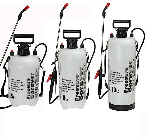 5 Litre Garden Pressure Sprayer Weed Spray Bottle with Adjustable Nozzle Portable Garden Hand Pump Action Pressure Sprayers Water Plant Chemical
