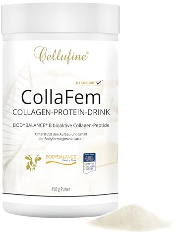 Cellufine® CollaFem BODYBALANCE® Collagen-Drink 450 g, mit bioaktiven Bodybalance-Collagen-Peptiden, natürlich & ohne Konservierungsstoffe, allergenfrei, lactosefrei, glutenfrei