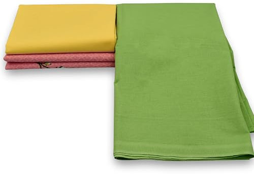 Virginia Tex baumwollstoff-Set 3 Stück 60 x 150 cm Tex Standard 100 in verschiedenen farben waffelpique-stoff und 2 x baumwollstoff meterware 100% baumwolle stoffe zum (pink apple blossom)