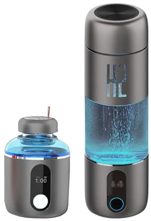H2 Portable Rich Hydrogen Water Bottle, SPE/PEM Rich Hydrogen Cup, 5000PPB High Concentration Water Generator, Super Saturated Hydrogen-Rich Water Cup