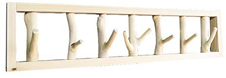 Towel Rack Wall Mount Airer,Towel Rack,Suithole with Hooks,Bathroom,Kitchen,Cloak,Stylish Bamboo Base/50 * 70Cm/5 Hook needed (70 * 17Cm/7 Hook)