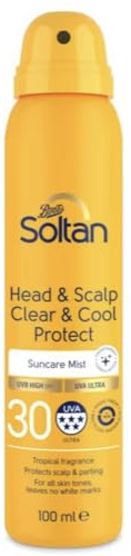 Soltan Head & Scalp Clear & Cool Protect Mist SPF30 100ml, Cooling
