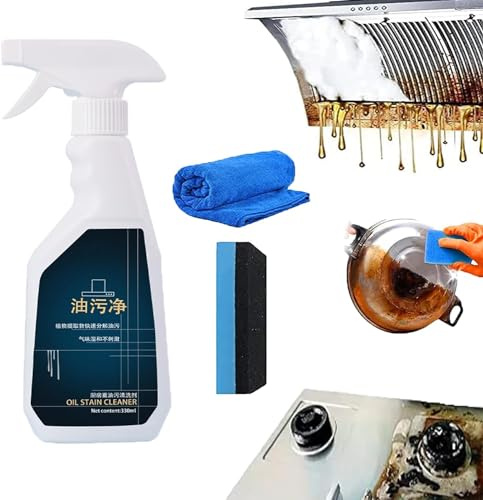 Nettoyant de cuisine – Meilleur nettoyant de cuisine, nettoyage puissant des taches d'huile de cuisine, nettoyant en mousse tout usage, s'attaque sans effort aux taches d'huile en quelques secondes,