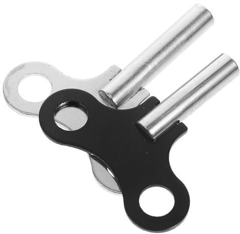 KONTONTY 2stücke Metallaufzugsschlüssel Für Uhrenreparatur Stahlaufzugsschlüssel Für Wanduhren Und Wecker Praktische Uhrenaufzugswerkzeuge Ohne Branding