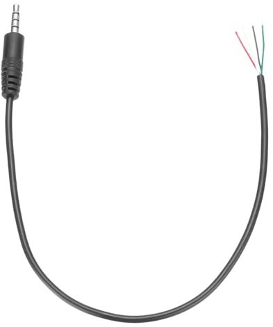 sourcing map 3,5-mm-Klinkenstecker auf blankes Kabel, offenes Ende, Ersatz TRS, 4-polig, Stereo, 0,3 cm Audiokabel, Stecker für Kopfhörerkabel, Reparatur, 0,30 m