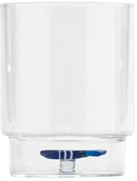 Zafferano Set di 6 bicchieri Tumbler Teca Mare con motivo pesce a globo in vetro borosilicato artigianale trasparente, design impilabile ed ergonomico