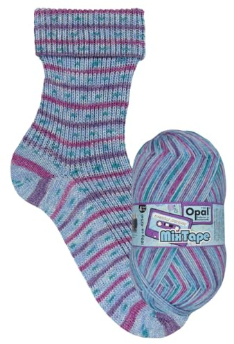 Opal MixTape Strickwolle 4-fach, 75% Schurwolle Superwash, 25% Polyamid, 100g/425m, Maschinenwaschbar (11495 Klangvolle Zuneigung)