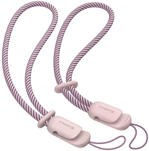 SURPHY 2 Stück Handykette Kurz Universal, Handschlaufe Handy Verstellbares | Handyband Schlüsselband Handyanhänger für Kopfhörer Handyhülle USB-Stick Kamera Schlüsselanhänger