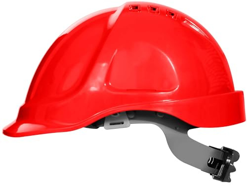 Stenso Bauhelm Schutzhelm Baustelle 52-63 cm ABS EN 397 360 g | Bauhelme Erwachsene, Schutzhelm Baustelle, 6 Belüftungslöcher, HDPE-Schraube, Kunstleder, Anti-Schweiß, ABS, 360 g