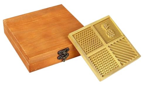 Bandeja de hielo de latón, Estampilla de hielo de latón | Molde de prensa de IceBlock,Bandeja de diseño de fabricante de bloques de hielo elegante, cócteles accesorios de camarero whisky
