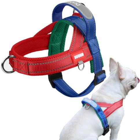 Coogime Anti-Zug Geschirr, Reflektierendes Hundegeschirr, Sicherheitsgeschirr für Hunde in lebendigen Farben Verhindert, Brustgeschirr mit D-Ring und ergonomischem Griff (XL)