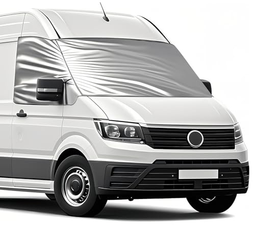 Frontscheibe Wrap Cover Ersatz Für VW Crafter/Grand California 2018-2025, Luxus Windschutzscheiben Abdeckung, Sonnenschutz Thermomatten Blackout Anti-UV/Frost/Ice/Staub