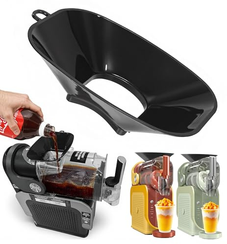Anti-Splash Flow Hood For Slushie Machine FS301/FS300 - Liquid Guide Cover - Slushie Machine Accessories - No Spills When Pouring Beverages/Fruit Juices (Black)