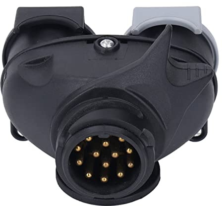 Pretfy 12V -Schlepptau -13 Pin Universal Werkzeuganhänger Konverter 12s für Steckeradapter Dual Adapter Appliance Caravan 12N Conversion Kühlschrank Premiumqualität &