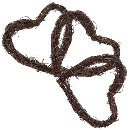 ULTECHNOVO 3pcs Heart Shaped Grapevine Wreath Forms Rustic DIY Hanging Decor for Weddings Christmas and Home Decoration Lightweight Design for Easy Hanging and Personal Style Showcase